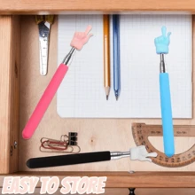 1pc Retractable Teaching Baton/pen/finger Pointer For Teachers, Mini Extendable Classroom Tool For Elementary School And Kindergarten Teachers - Pink - View 6