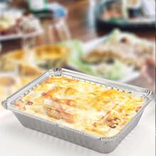 10Pcs/20Pcs Aluminum Foil Pans With Lids, Disposable Foil Food Container, Rectangle Tin Foil Pans, Great For Cooking, Heating, Storing, Baking, Meal Prepping, Baking Tools, Kitchen Gadgets, Kitchen Stuff, Kitchen Accessories, Home Kitchen Items