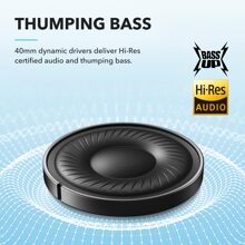 soundcore by Anker Q20i Hybrid Active Noise Cancelling Headphones, Wireless Over-Ear Bluetooth, 40H Long ANC Playtime, Hi-Res Audio, Big Bass, Customize via an App, Transparency Mode, Ideal for Travel - 藍色 - 查看 3