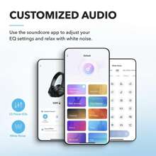 soundcore by Anker Q20i Hybrid Active Noise Cancelling Headphones, Wireless Over-Ear Bluetooth, 40H Long ANC Playtime, Hi-Res Audio, Big Bass, Customize via an App, Transparency Mode, Ideal for Travel - 藍色 - 查看 4