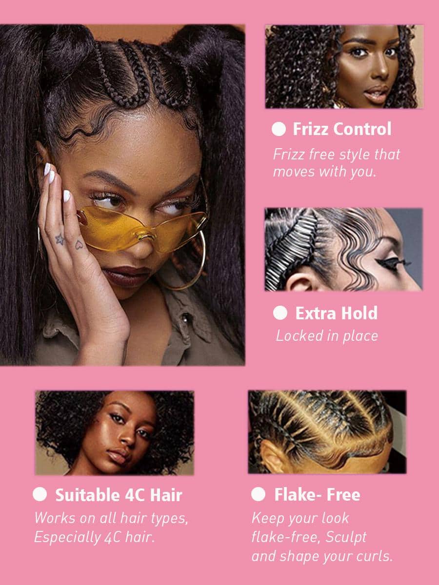 16oz Big Capacity Braid Gel Good For Twist, Locs, Braids, Edge No Flake