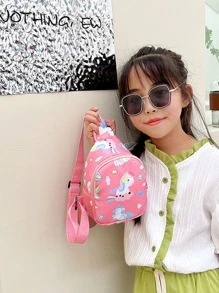 可調節純色兒童腰包