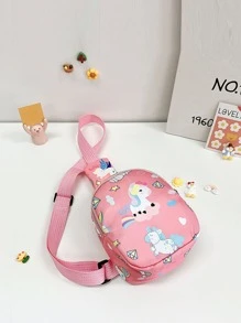 可調節純色兒童腰包