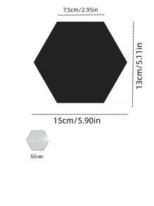12pcs Hexagon Shaped Acrylic Mirror Wall Stickers, Diy Home Decoration Mirror Decal, 3d Waterproof Self-Adhesive Wall Stickers Wall Decor Room Decor Wall Mirror Mirror For Room Bathroom Decor Living Room Decor
