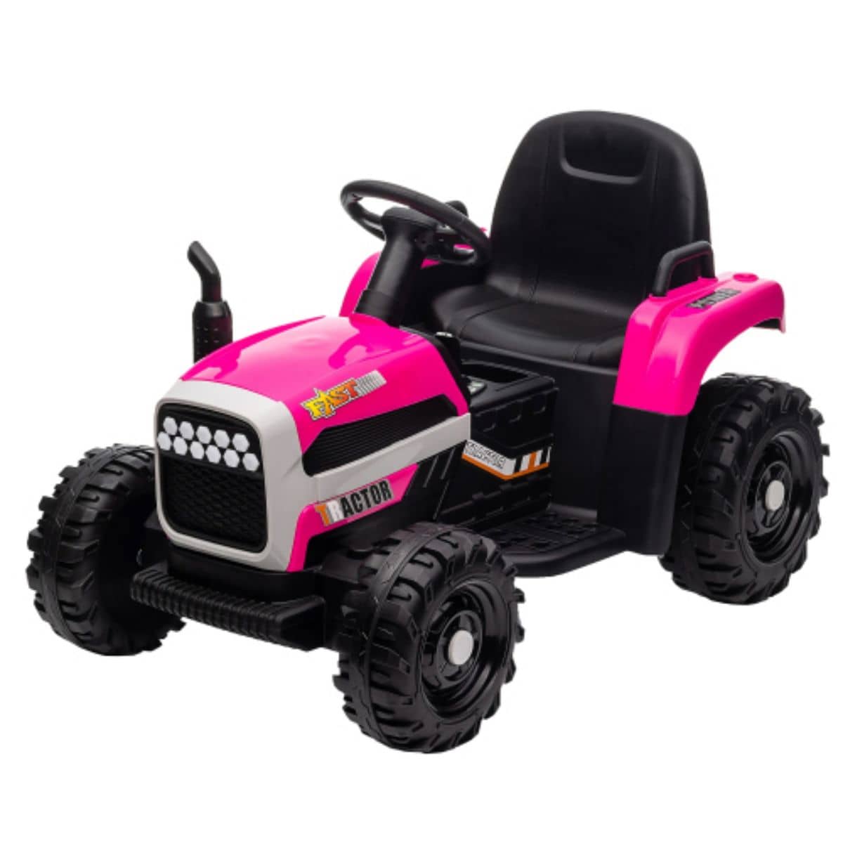 Ride on Tractor with Trailer,12V Battery Powered Electric Tractor Toy w/Remote Control,electric car for kids,Three speed adjustable,Power display, USB,MP3 ,Bluetooth,LED light,Two-point safety belt - Hồng - Xem 1