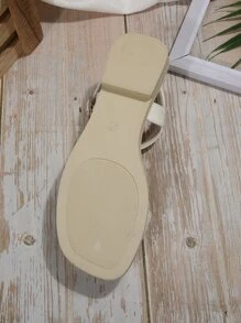 New Summer Women's Flat Open Toe Strap One Buckle Sandals