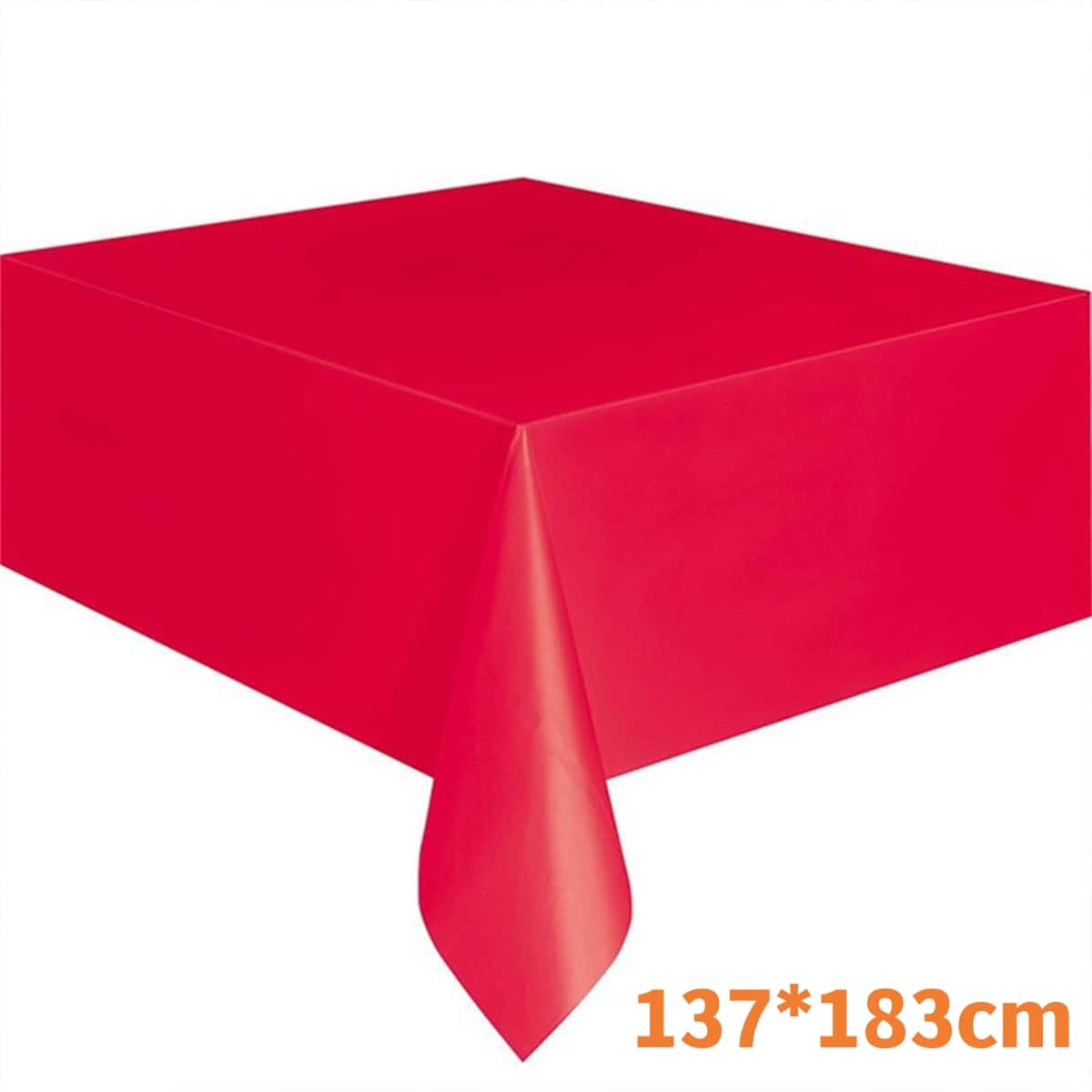 1 件，纯色桌布，生日派对婚礼圣诞桌布，擦拭套，矩形桌布装饰，派对装饰，派对 - 紅色 - 查看 1