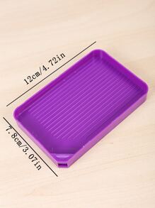 1 khay đựng tranh kim cương vuông màu tím có lỗ thoát kim cương ra ngoài - Màu tím - Xem 3