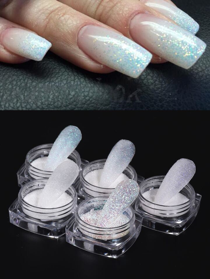 Details 153+ glitter powder nail designs ceg.edu.vn