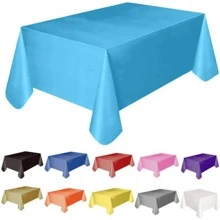 1pc, Solid Color Tablecloth, Birthday Party Wedding Christmas Table Cover, Wipe Covers, Rectangle Desk Cloth Decor, Party Decor, Party - White - View 4