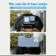 For Go Pro 5 In 1 Head Strap Mount Belt Phone Holder J-hook Buckle 1/4 Screw For Go Pro Hero10 9 8 Action Camera Accessories Mount - Black - View 2