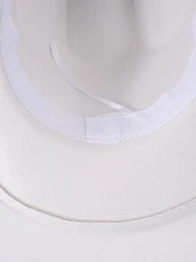 One Women Solid Color Studded PU Leather Band Jazz Panama Western Cowboy Hat, Suitable For Daily Vacation Parties Sun Protection Daily Use Cowboy Hat Cowgirl Hat Halloween