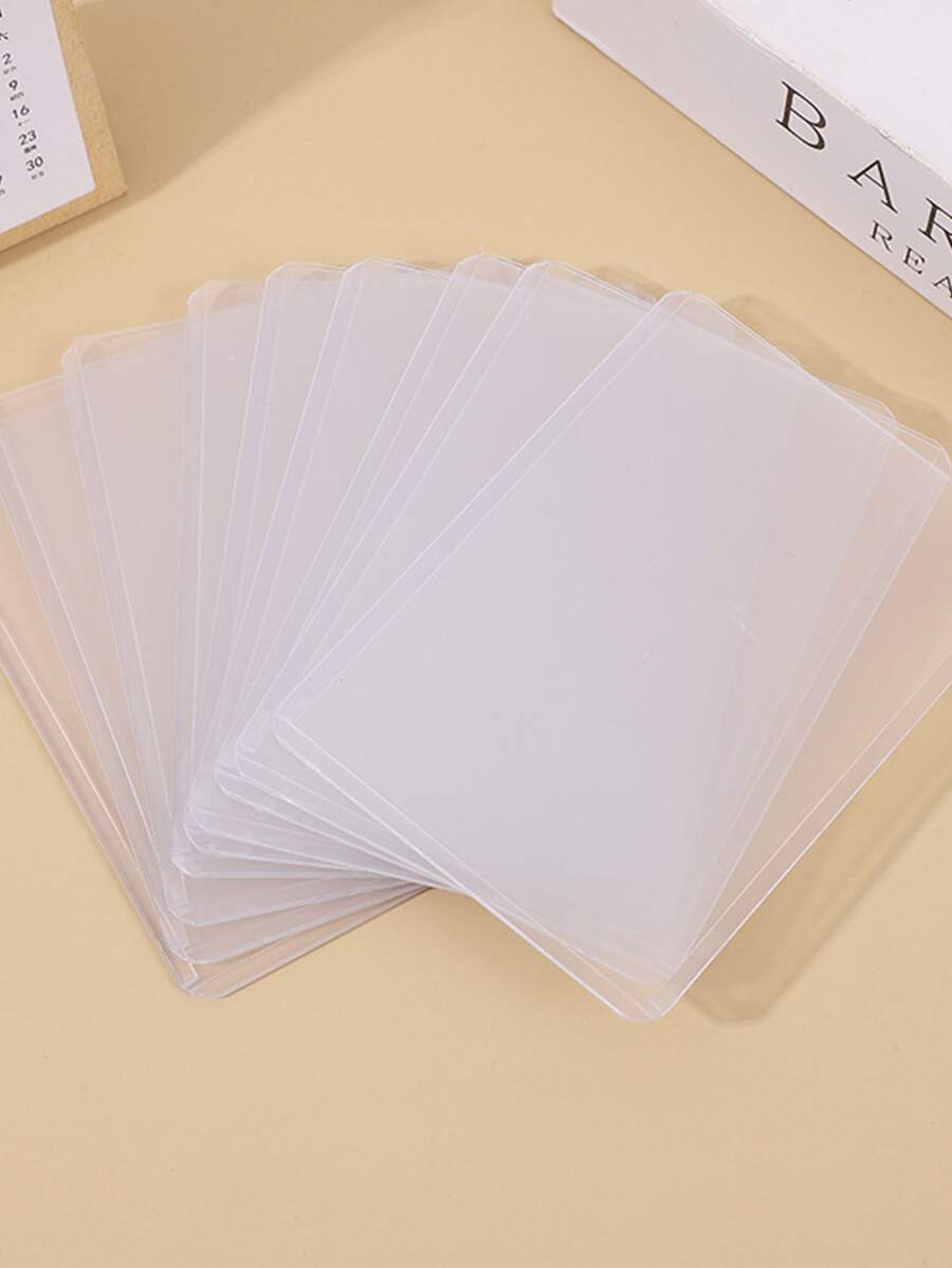 20pcs/5pcs Clear Vertical Type B8 Card Holder Sleeves, DoubleSided