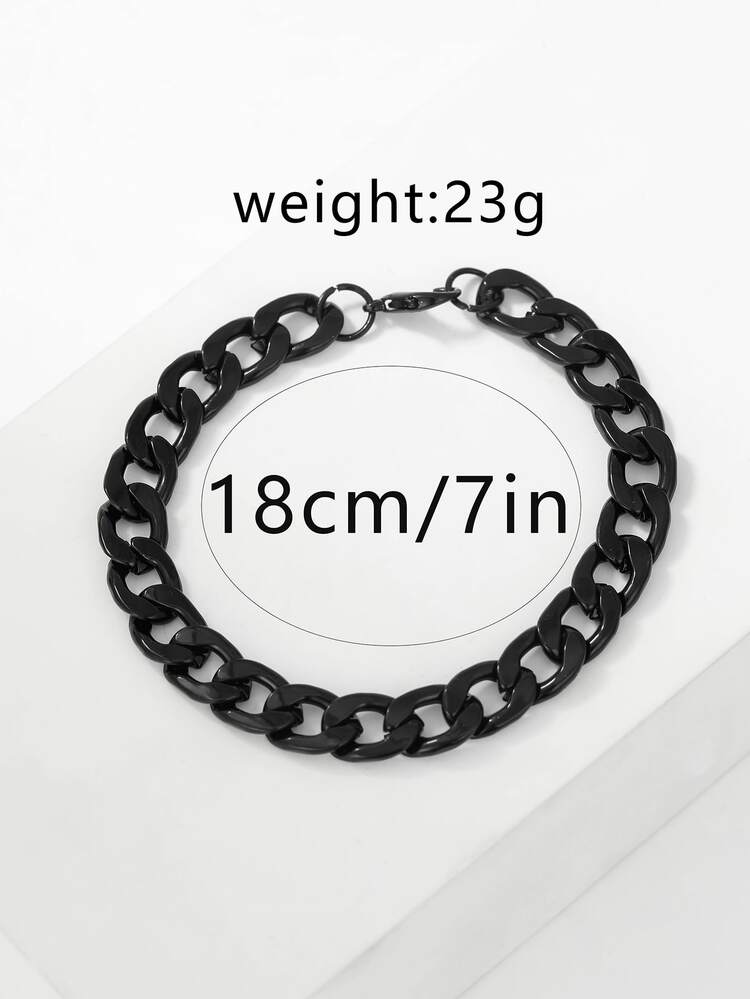 LIANDU LIANDU 1入組男式商務防水時尚石英手錶,圓形機械式錶盤,日曆和不鏽鋼錶帶;另外還有1入手鍊 - 黑色 - 查看 11