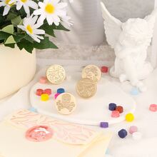 CYFUN DESIGN 1 buc Halloween dovleac ceară sigiliu ștampilă cap Retro alamă etanșare ștampilă cap doar pentru petrecere invitație plic sigilare felicitare cadou ambalaj vin pachet decor - Aur - Vizualizare 6