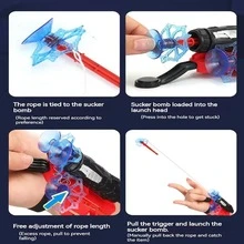 2pcs Wrist Shooting Toy Set, Perfect For Role-playing Shooting Games As Your Favorite Heroes, The Bullets Are Made Of Sponge And Soft Glue, Very Safe; The Soft Bullet Heads Can Stick To Smooth Surfaces Such As Target Or Tiles; Range Of Approximately 5 Meters, Have A Thrilling Shooting Game With Your Friends