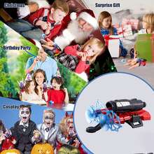 2pcs Wrist Shooting Toy Set, Perfect For Role-playing Shooting Games As Your Favorite Heroes, The Bullets Are Made Of Sponge And Soft Glue, Very Safe; The Soft Bullet Heads Can Stick To Smooth Surfaces Such As Target Or Tiles; Range Of Approximately 5 Meters, Have A Thrilling Shooting Game With Your Friends