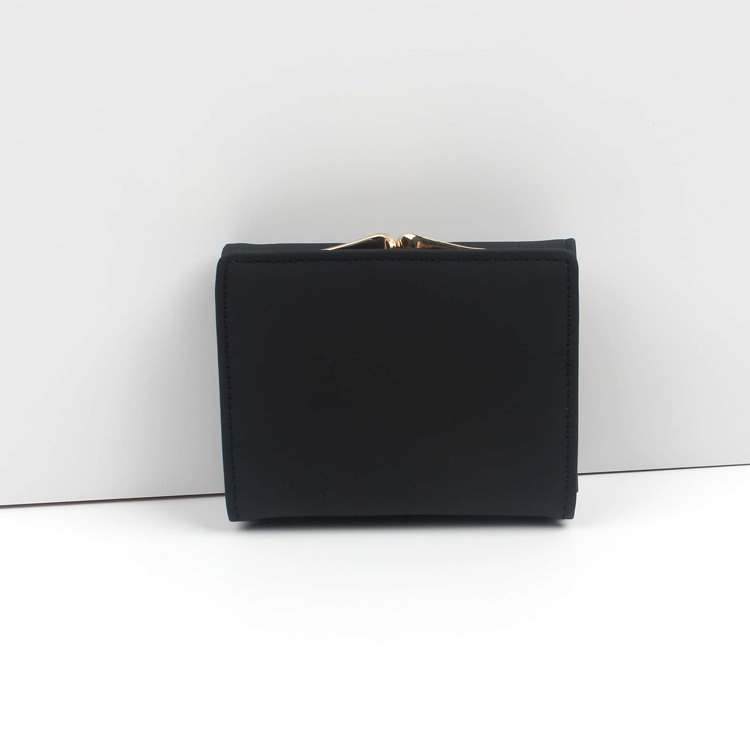 1pc Black Multifunctional Tri-Fold Fashion Printed Short Wallet Women For Women Wallet Purse Wallet Small Wallet - Black - View 6