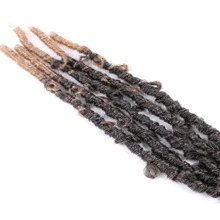 1pc 14inch 80g Butterfly Locs Crochet Hair Extensions For Braiding, Butterfly Curly Dreadlocks