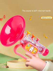 Niños 1 pieza Juguete de sonido ABS cuerno gracioso con dibujos animados con patrón de conejo para - Amarillo - Ver 8