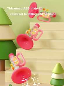 Niños 1 pieza Juguete de sonido ABS cuerno gracioso con dibujos animados con patrón de conejo para - Amarillo - Ver 5