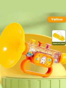 Niños 1 pieza Juguete de sonido ABS cuerno gracioso con dibujos animados con patrón de conejo para - Amarillo - Ver 3