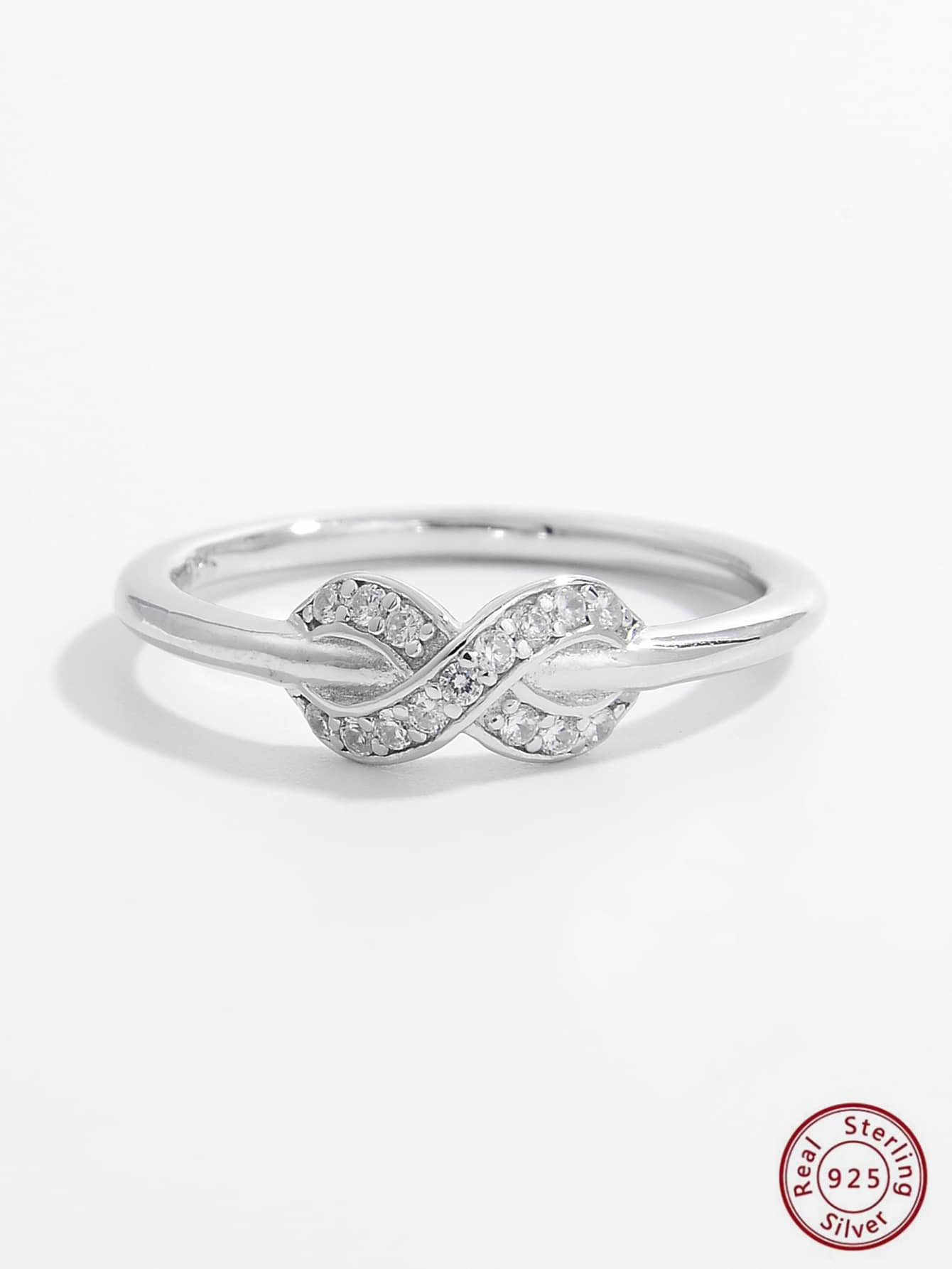 1 Miếng Thanh lịch Creative Duy nhất Đúng mốt Bạc 925 Nhân tạo Khối Zirconia  Hình số 8 Vĩnh cửu Biểu tượng Thiết kế Vòng Đối với phụ nữ Ngày , Buổi tiệc , Yến tiệc - Bạc - Xem 1