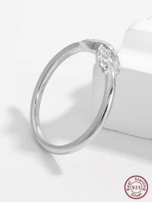 1 Miếng Thanh lịch Creative Duy nhất Đúng mốt Bạc 925 Nhân tạo Khối Zirconia  Hình số 8 Vĩnh cửu Biểu tượng Thiết kế Vòng Đối với phụ nữ Ngày , Buổi tiệc , Yến tiệc - Bạc - Xem 3