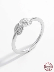 1 Miếng Thanh lịch Creative Duy nhất Đúng mốt Bạc 925 Nhân tạo Khối Zirconia  Hình số 8 Vĩnh cửu Biểu tượng Thiết kế Vòng Đối với phụ nữ Ngày , Buổi tiệc , Yến tiệc - Bạc - Xem 2