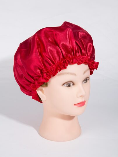 1入組薄透氣彩色織物髮帽適用於護髮、睡眠、假髮、孕婦、化療、辦公室使用，適合自然髮質女士