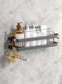 1入組掛壁式浴室儲物架 - 灰色 - 查看 7
