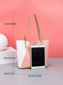Summer New Fashion Multicolor Patchwork Shoulder Bag, Tote Bag, Ladies Shopping Bag - Multicolor - View 3