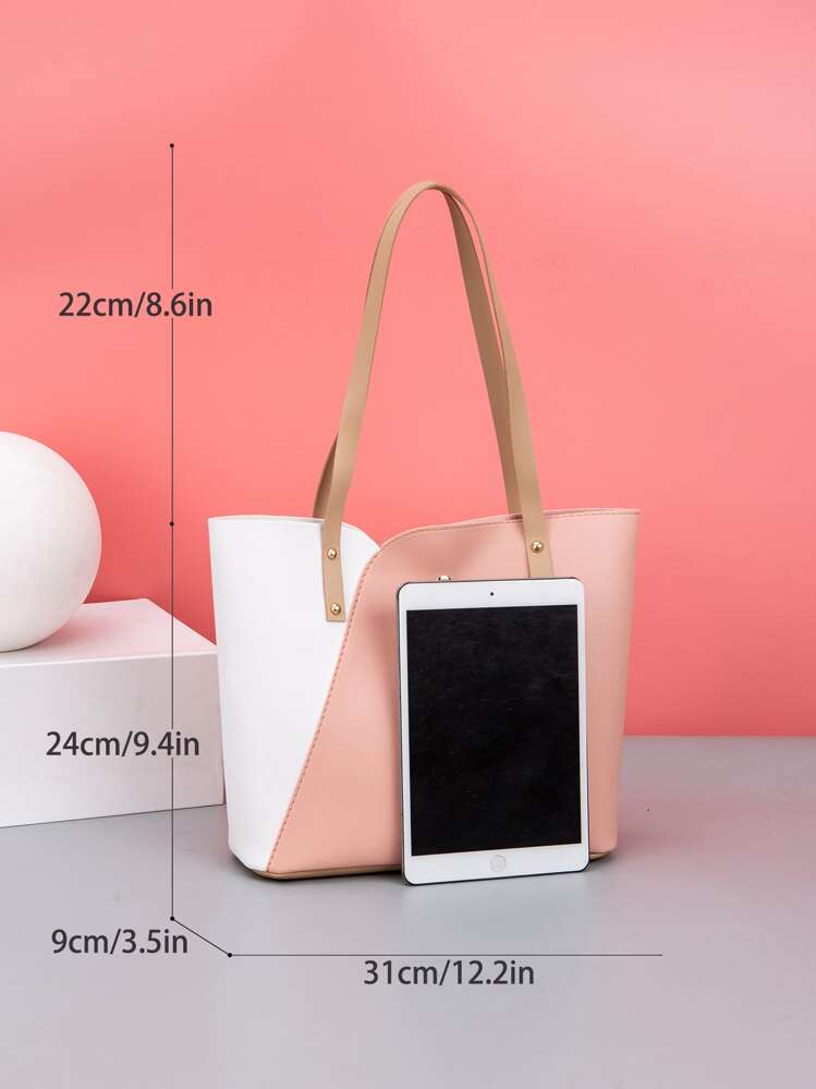 Summer New Fashion Multicolor Patchwork Shoulder Bag, Tote Bag, Ladies Shopping Bag - Multicolor - View 3