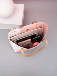 Summer New Fashion Multicolor Patchwork Shoulder Bag, Tote Bag, Ladies Shopping Bag - Multicolor - View 6