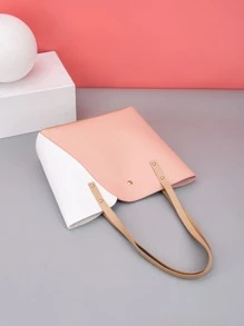 Summer New Fashion Multicolor Patchwork Shoulder Bag, Tote Bag, Ladies Shopping Bag - Multicolor - View 5