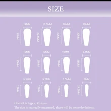 夏季漸層桃粉色假指甲貼紙，女性和女孩指甲用品 - 粉色 - 查看 9