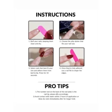 夏季漸層桃粉色假指甲貼紙，女性和女孩指甲用品 - 粉色 - 查看 10