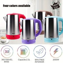 2.3l Purple Stainless Steel Inner Electric Kettle With Steel Lid, Quick Boiling, Eu Plug - Purple - View 3