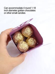 10入組紙質禮盒現代蝴蝶裝飾禮盒適合家庭派對 - 紫色 - 查看 6