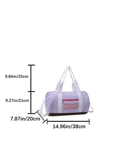 純色女士托特包 - 紫色 - 查看 2