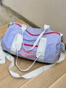 純色女士托特包 - 紫色 - 查看 8