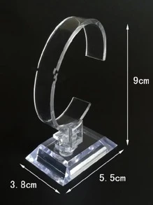 Transparent Watch & Bracelet Display Stand With C Shape Holder For Counter Top, Jewelry Display Prop - Clear - View 4