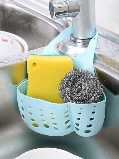 1 pieza cocina fregadero ajustable Escurridor Estante Bolsa colgante ( de color al azar )