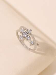 水鑽十字架裝飾鼻環銅受歡迎穿孔身體鏈禮品適合女士和男士 - 彩色 - 查看 2