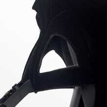 男女馬術頭盔,馬術運動用品,透氣電動車賽馬騎乘帽 - 黑與白 - 查看 4