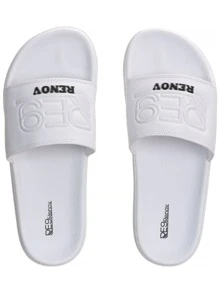 Chinelo Slide Relevo RE9 Sandália Renov - Branco - Visão 1