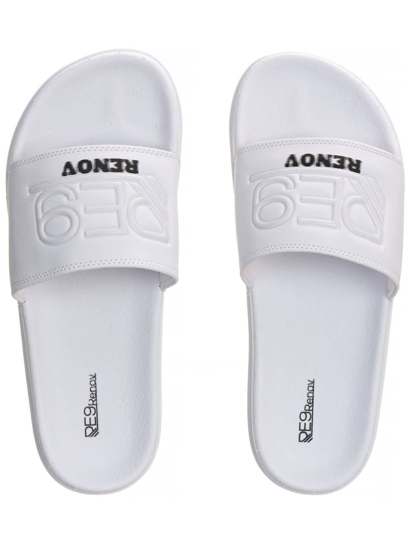 Chinelo Slide Relevo RE9 Sandália Renov - Branco - Visão 1