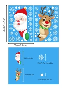 Santa Claus Tree Wall Decals New Year Peel And DIY Stickers Decoration For Home Office Nursery Decor,Stickers,Wall Decal, Vinyl Decal For Home Decorations,Spring Decoration Items Refresh Your Home,Rama Decoration Stickers Christmas Decorations Room Decor Christmas