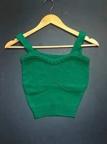 Women Knit Tops - 綠色 - 查看 1