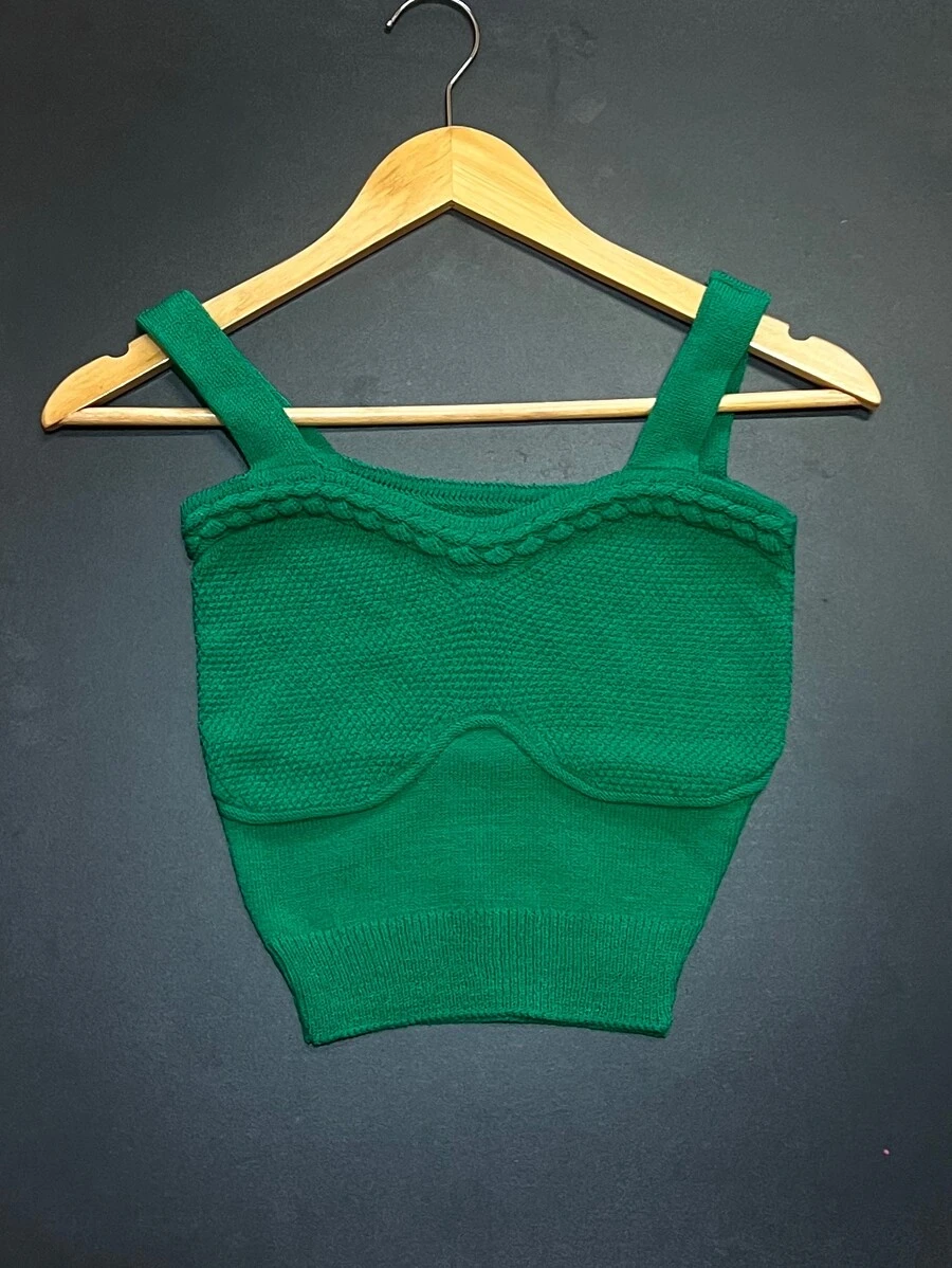 Women Knit Tops - 綠色 - 查看 1